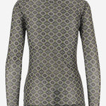 MAGLIA IN NYLON STRETCH CON MOTIVO GEOMETRICO 011121 2623604 DRIES VAN NOTEN 