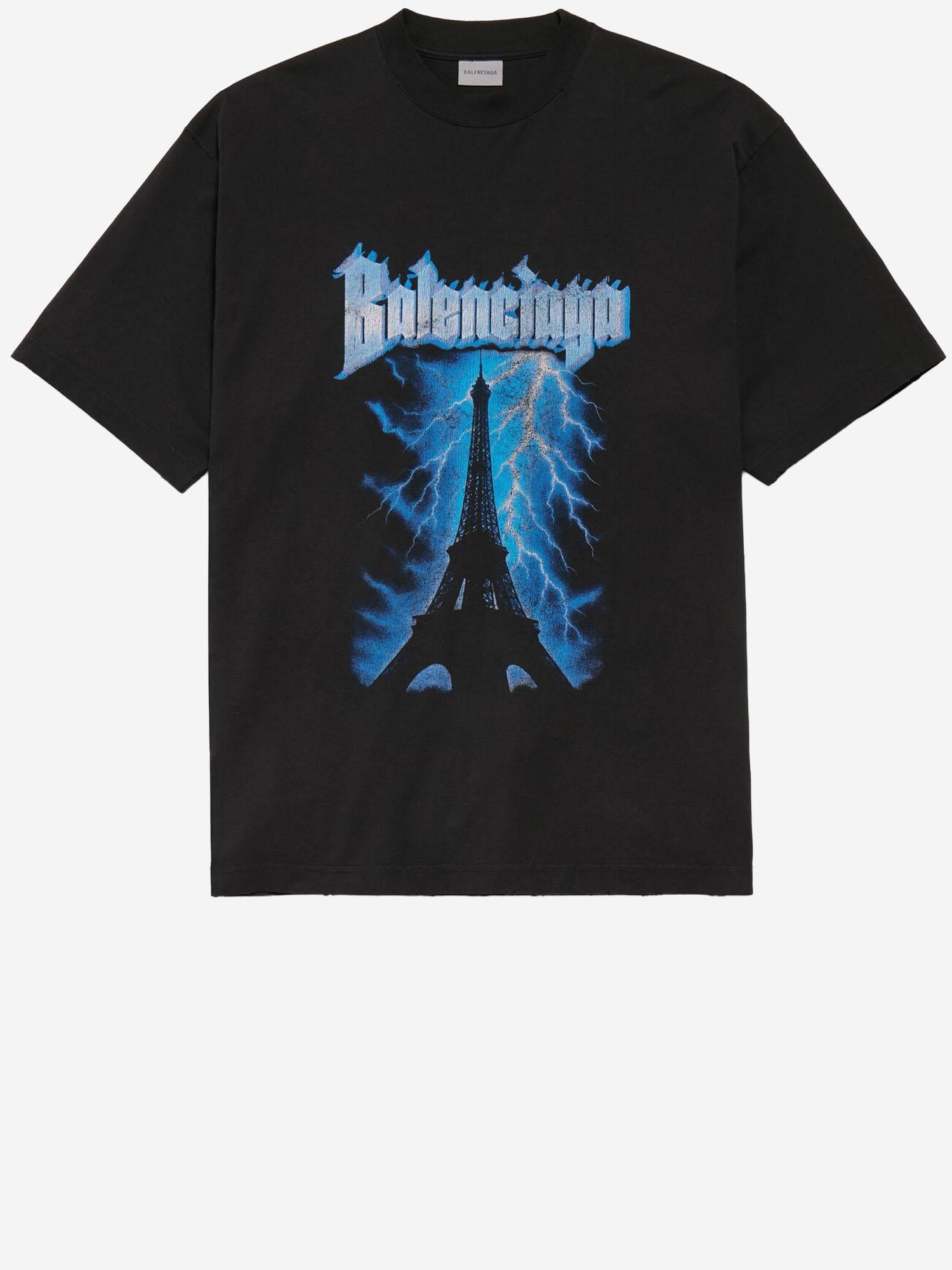 T-SHIRT IN COTONE CON STAMPA 850345 TUVE71000 BALENCIAGA 