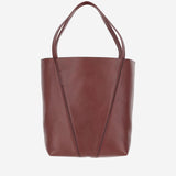 TOTE BAG CHLOÉ SPIN IN PELLE GRANATA CHC25SS811N84 6AW CHLOE 