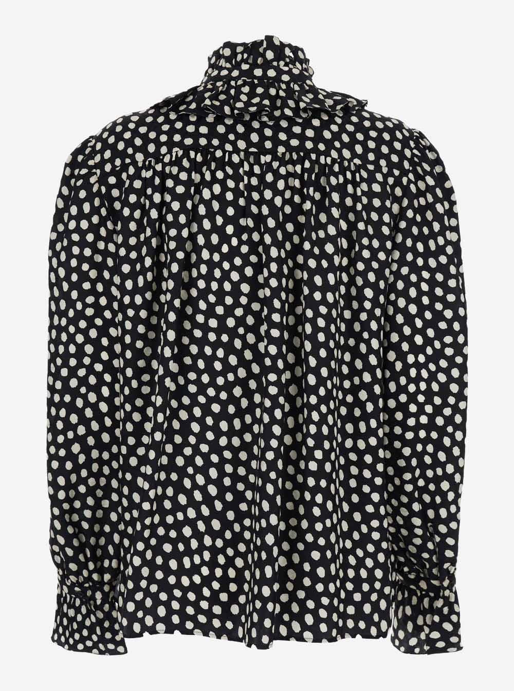 CAMICIA IN SETA CON MOTIVO A POIS CH26SHT70300 915 CHLOE 