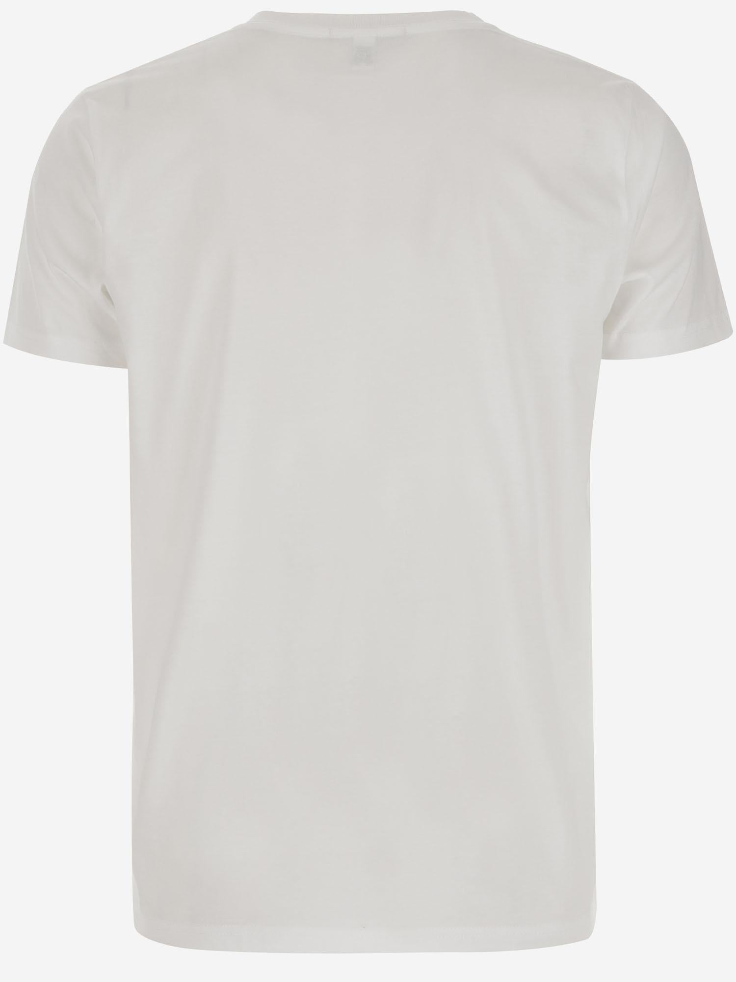 T-SHIRT IN COTONE CON STAMPA BSMCCTEDDY WHITE BLACK SCORE 