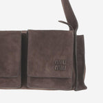 Borsa a tracolla Utilitaire in pelle scamosciata 5BC205 2CSSF0324 MIU MIU 