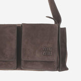 Borsa a tracolla Utilitaire in pelle scamosciata 5BC205 2CSSF0324 MIU MIU 