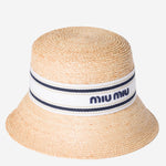 Cappello in raffia 5HC307 2CQUF0N86 MIU MIU 