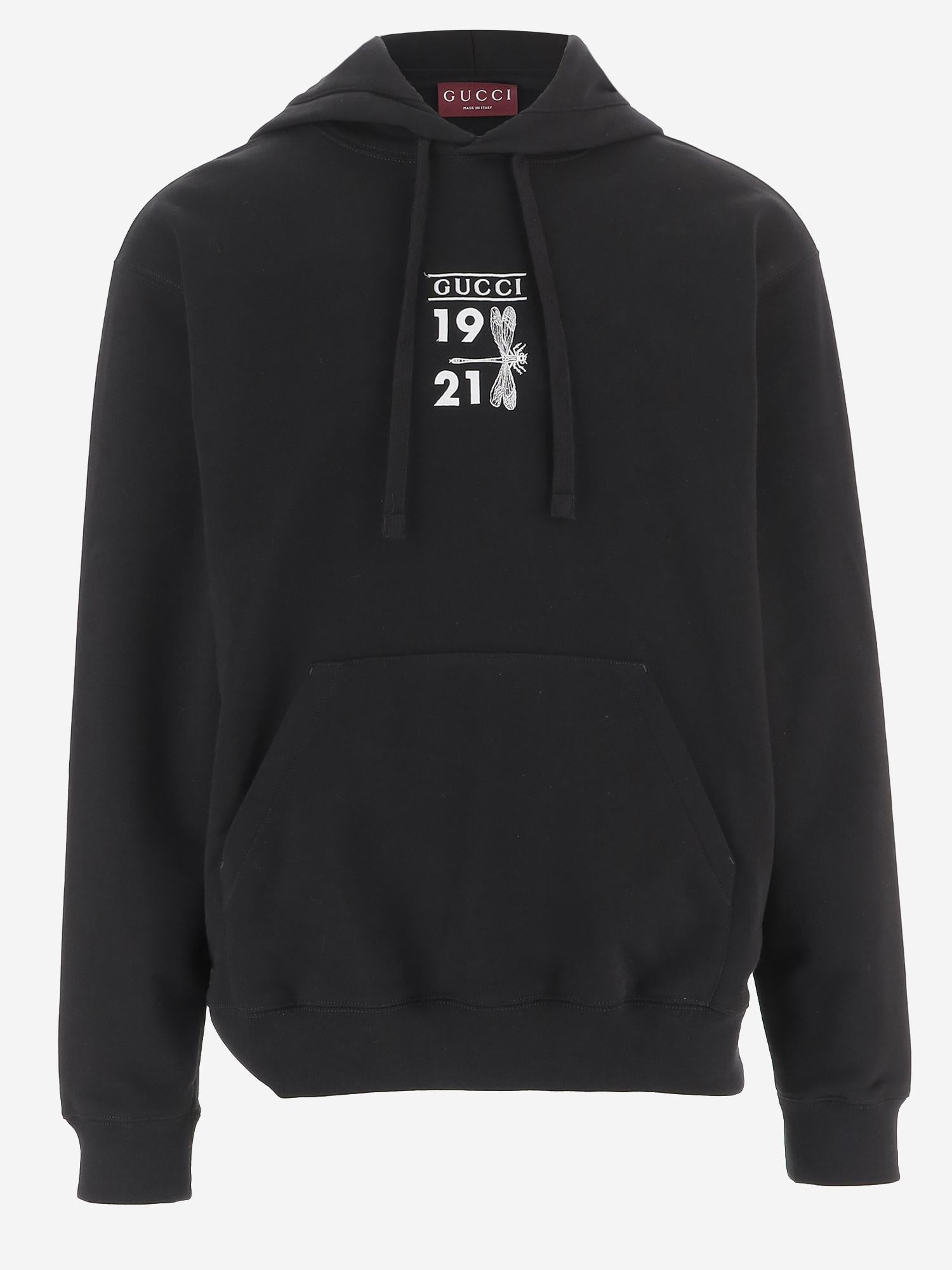 FELPA IN COTONE CON STAMPA GRAFICA 855976 XJHQT1043 GUCCI 