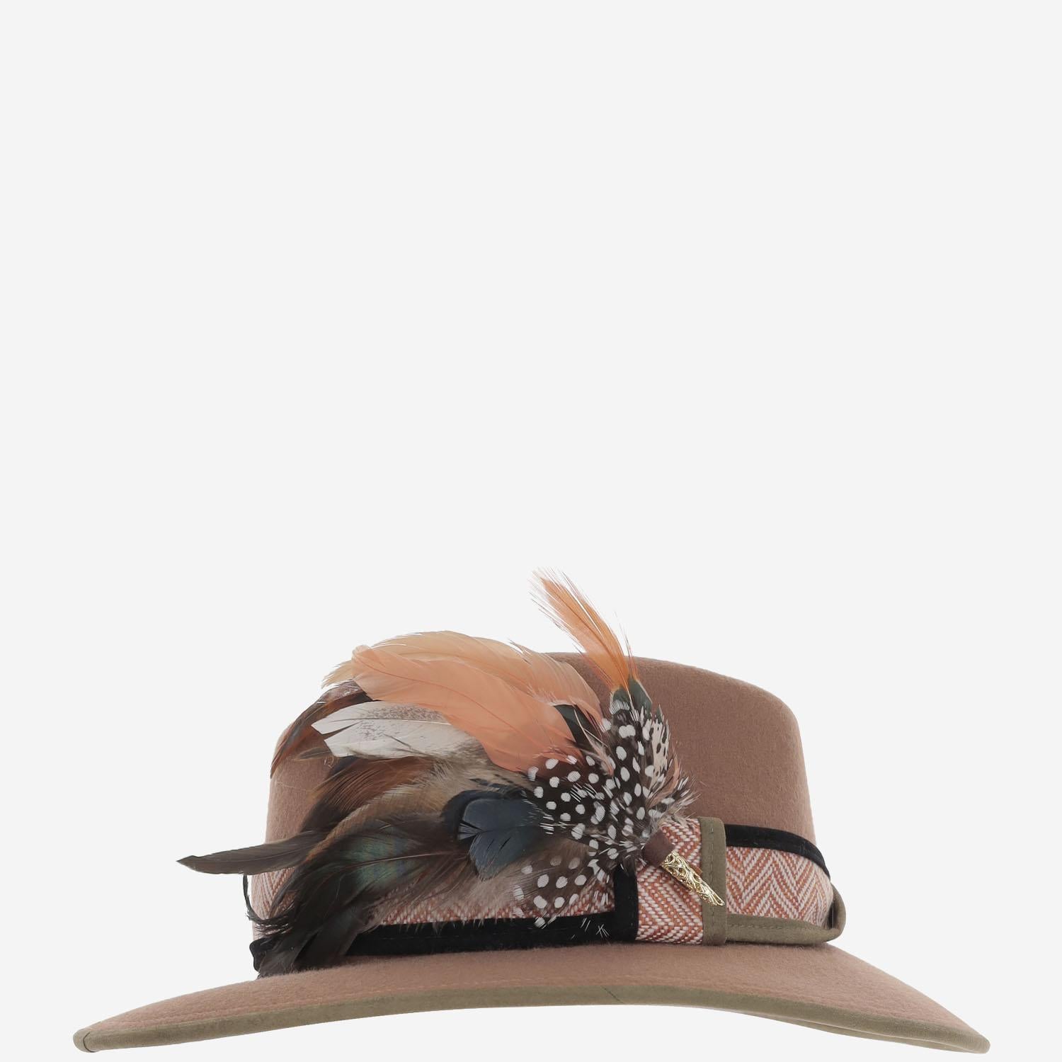 CAPPELLO fedora IN LANA TERRACOTAFEDORA NATURAL ALEXIA ALVAREZ DE TOLEDO 