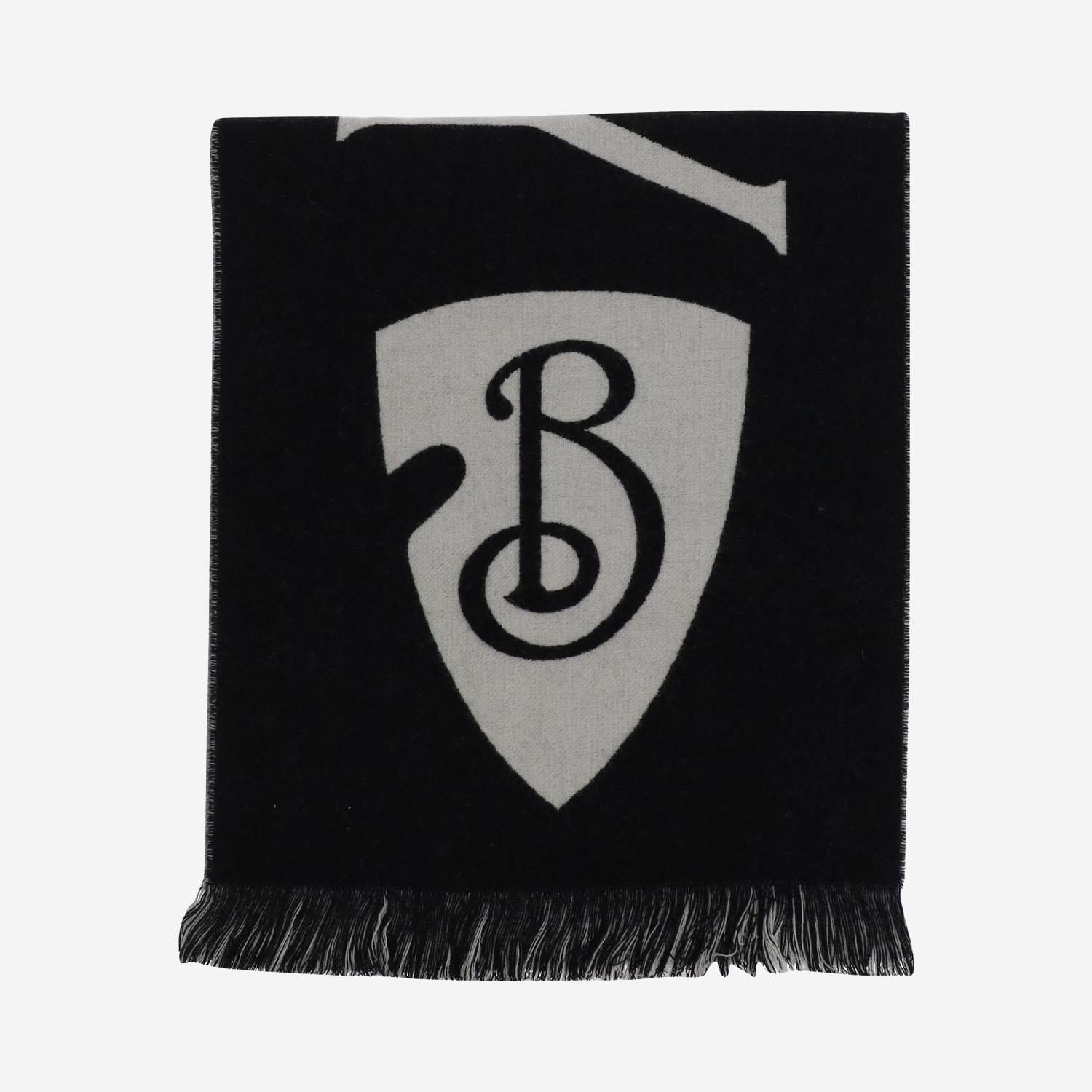 SCIARPA IN LANA CON LOGO 8109563 BLACK/CALICO BURBERRY 