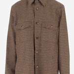 OVERSHIRT IN PIED DE POULE 843378 YZ9CH9773 SAINT LAURENT 