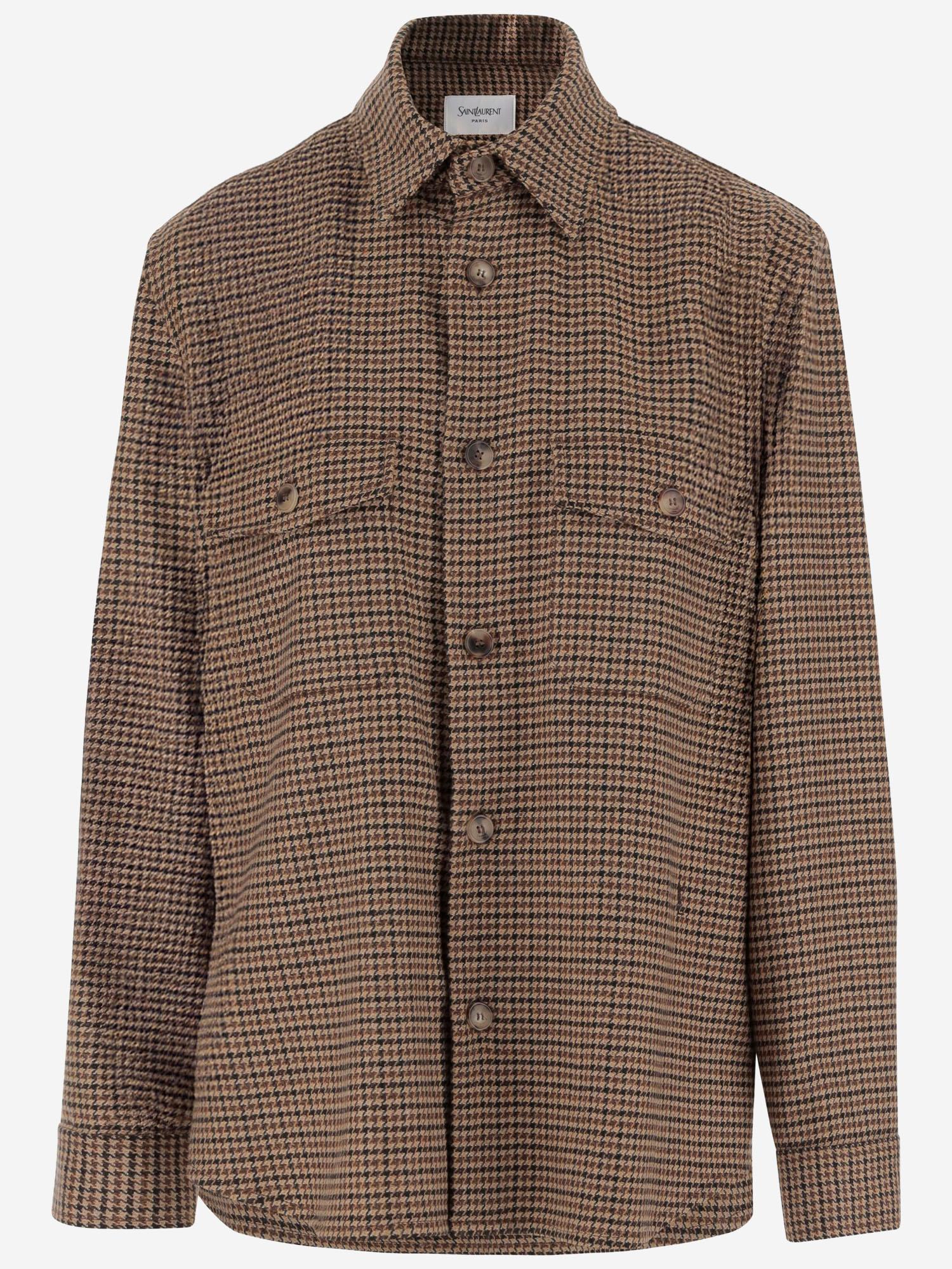 OVERSHIRT IN PIED DE POULE 843378 YZ9CH9773 SAINT LAURENT 