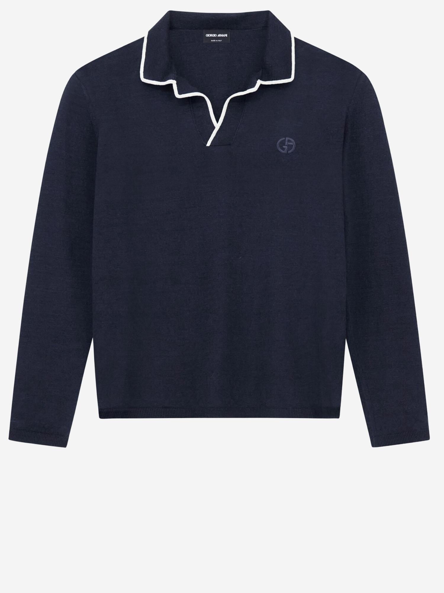 MAGLIA POLO IN LINO E SETA GM003140 AF24710FB010 GIORGIO ARMANI 