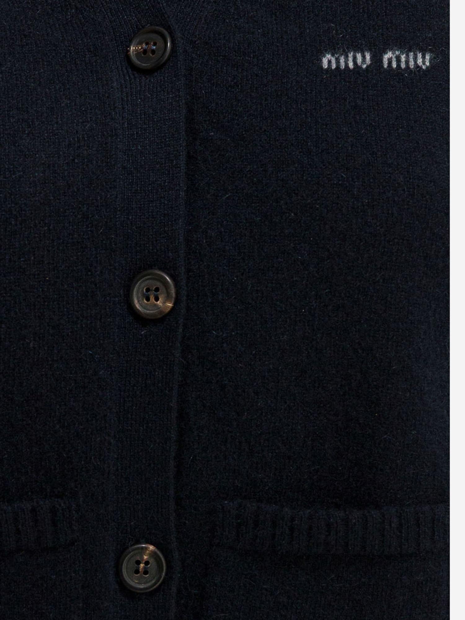 GILET IN CASHMERE CON LOGO MMV380 19RLF0008 MIU MIU 