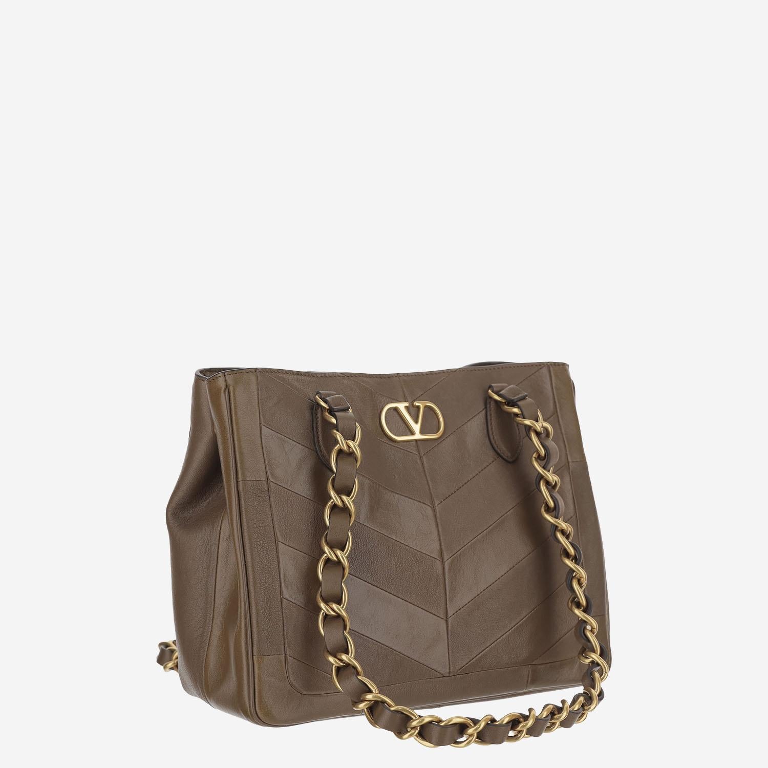 BORSA LASEIN IN PELLE CON MOTIVO CHEVRON 8W2B0T13 PSNBGQ VALENTINO GARAVANI 