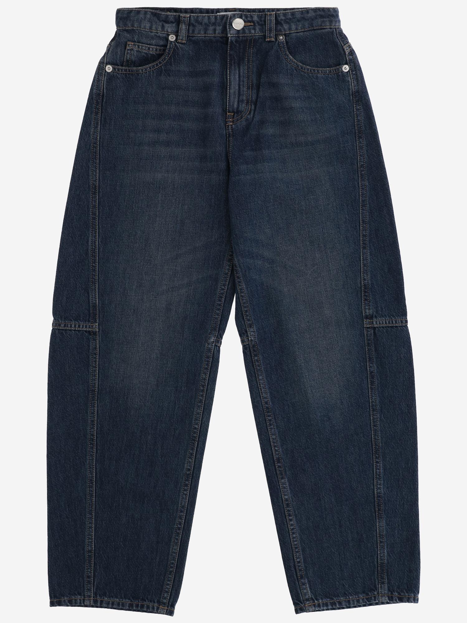 JEANS IN DENIM DI COTONE 827453 XDDCQ4100 GUCCI KIDS 