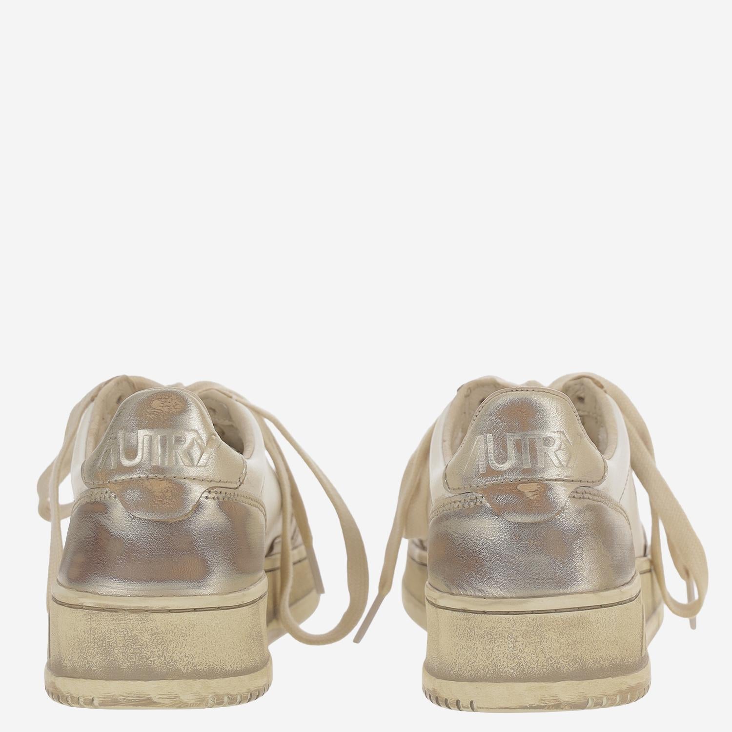 SNEAKERS MEDALIST LOW SUPER VINTAGE AVLWMT10 METALLEATSILVPLAT AUTRY 