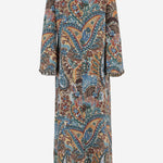 Abito remi con fantasia floreale damascata REMI BLUE PHILIPPA 1970 
