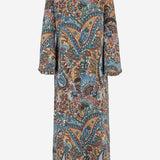 Abito remi con fantasia floreale damascata REMI BLUE PHILIPPA 1970 