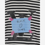 BLACK SCORE BSMCSLVSTICKERWHITEXBLACKSTRIPE