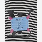 BLACK SCORE BSMCSLVSTICKERWHITEXBLACKSTRIPE