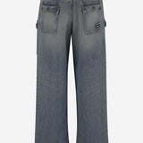 JEANS IN DENIM IN DENIM DI COTONE GWP603 183CF0013 MIU MIU 