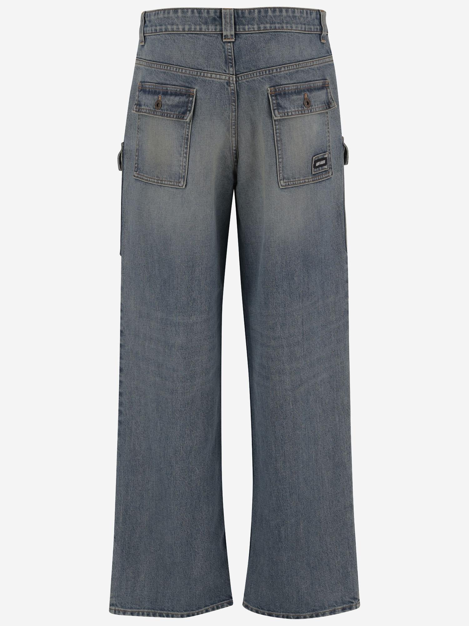 JEANS IN DENIM IN DENIM DI COTONE GWP603 183CF0013 MIU MIU 