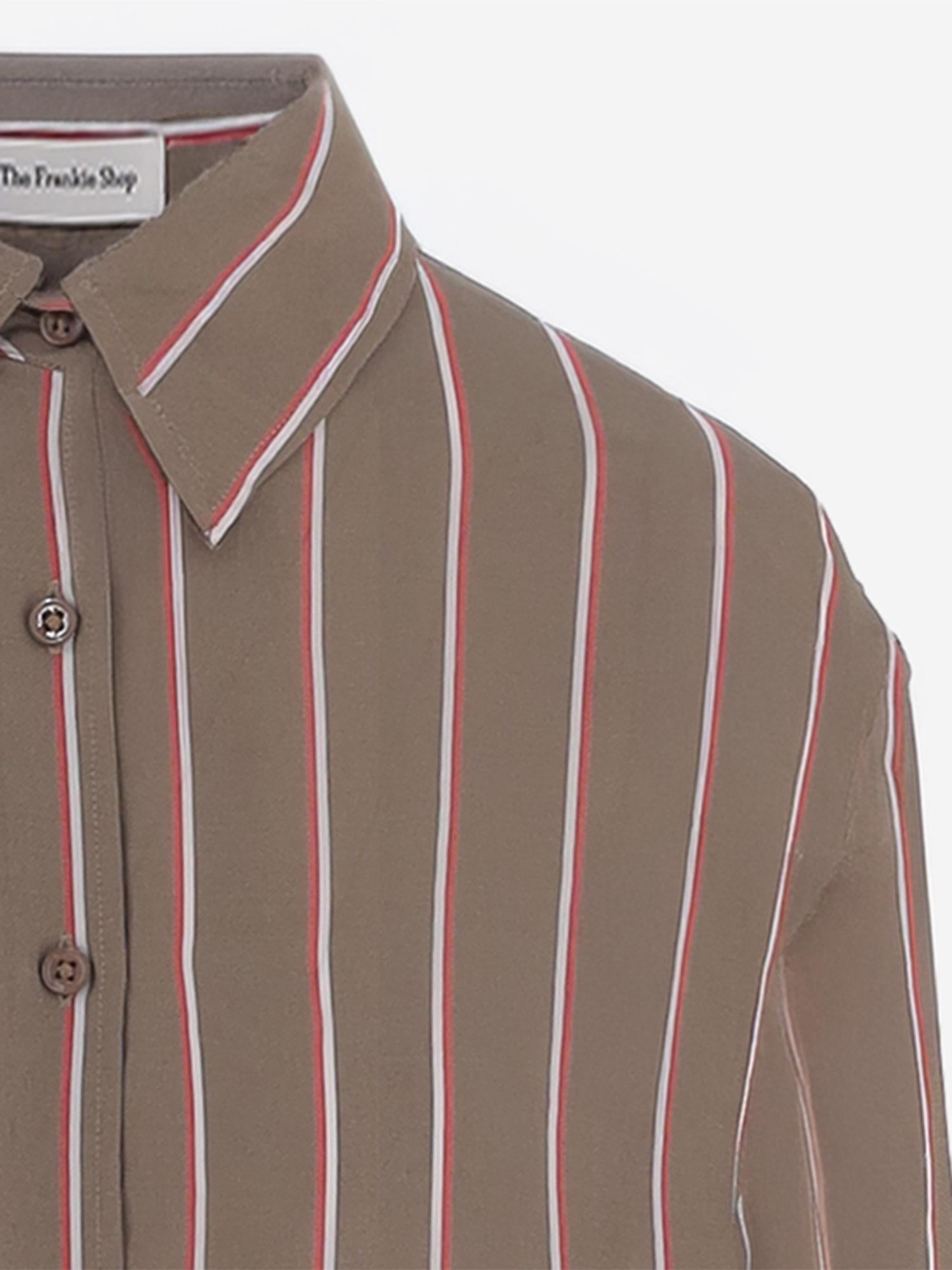 CAMICIA IN VISCOSA E SETA A RIGHE CHFS21925 279 THE FRANKIE SHOP 