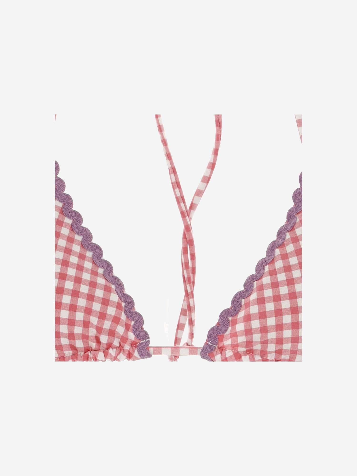 TOP BIKINI CON MOTIVO A QUADRETTI LEH0001 05440F MC2 SAINT BARTH 