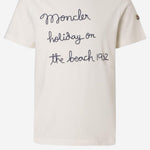 T-SHIRT IN COTONE CON LOGO RICAMATO 8C00053 89B8U034 MONCLER 