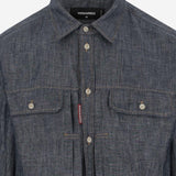 CAMICIA IN COTONE E LINO S74DM0896 D30012470 DSQUARED2 