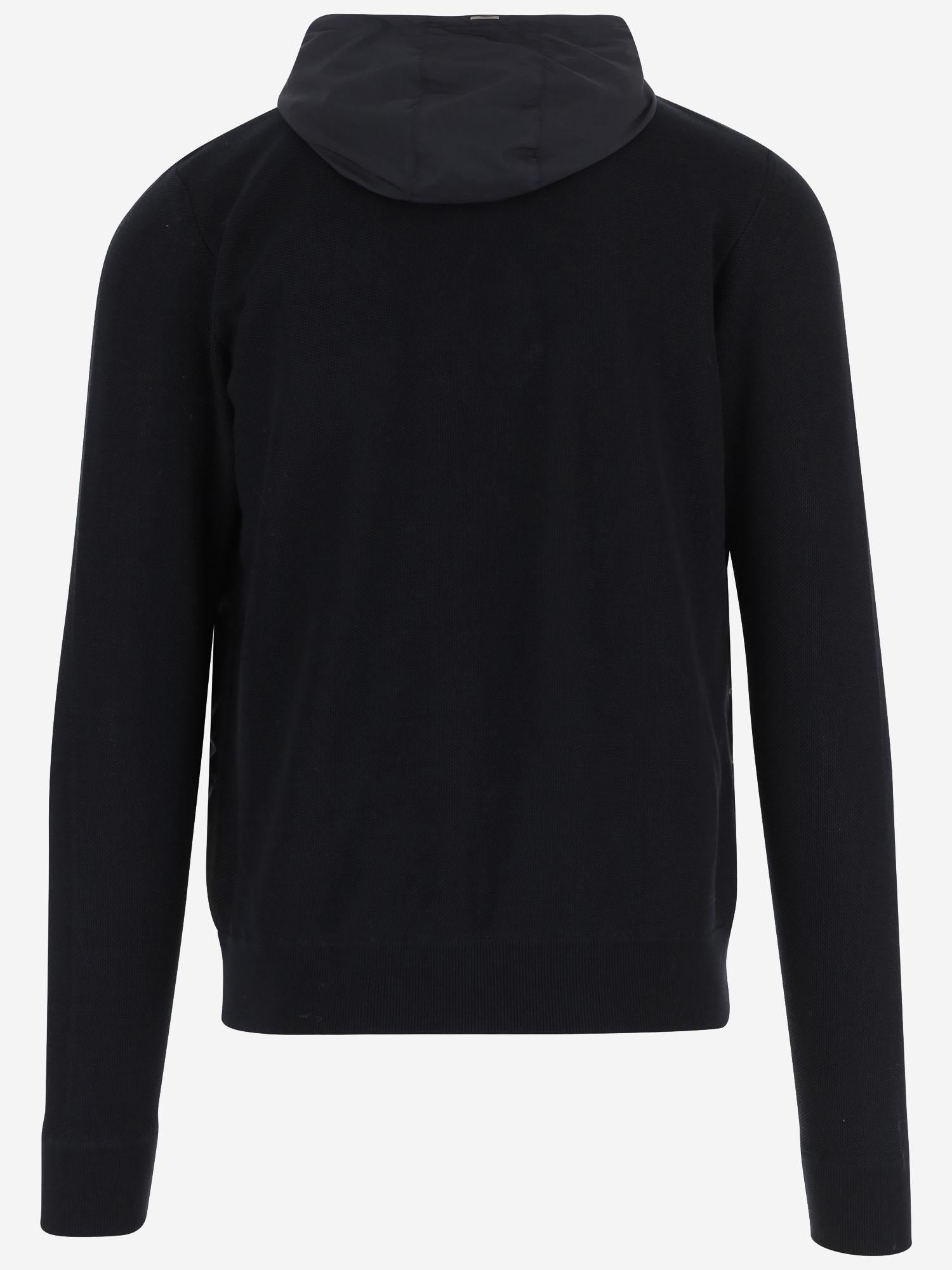 GIUBBOTTO CON CAPPUCCIO IN COTONE E NYLON MC000168U 720569201 HERNO 