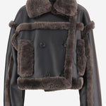 GIUBBOTTO KRISTY IN PELLE SINTETICA CON DETTAGLI IN PELLICCIA 61090 914989931 STAND STUDIO 