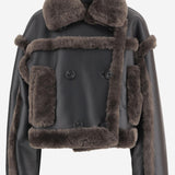 GIUBBOTTO KRISTY IN PELLE SINTETICA CON DETTAGLI IN PELLICCIA 61090 914989931 STAND STUDIO 