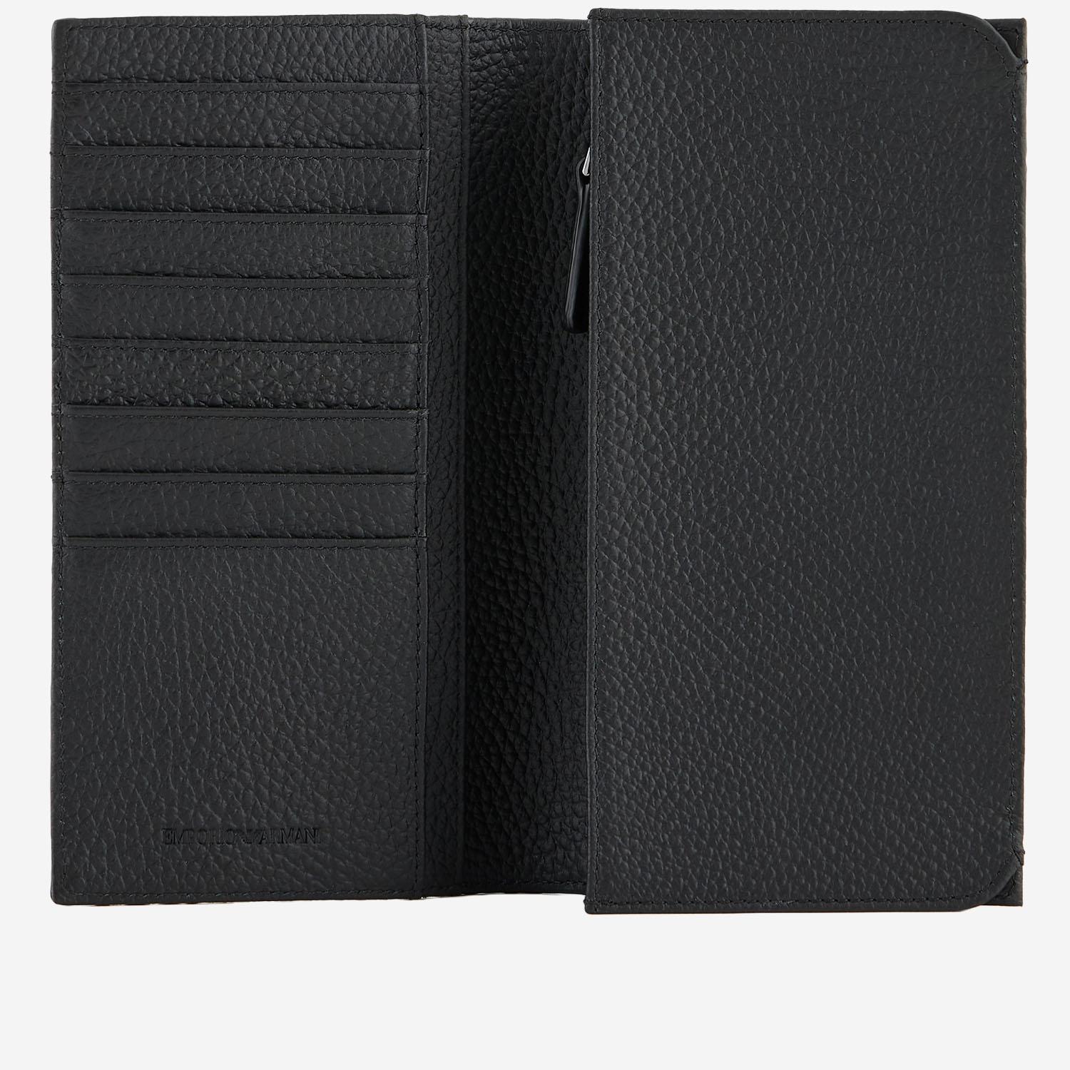 PORTAFOGLIO CON LOGO GOFFRATO IN PELLE EM001742 AF14774UC001 EMPORIO ARMANI 