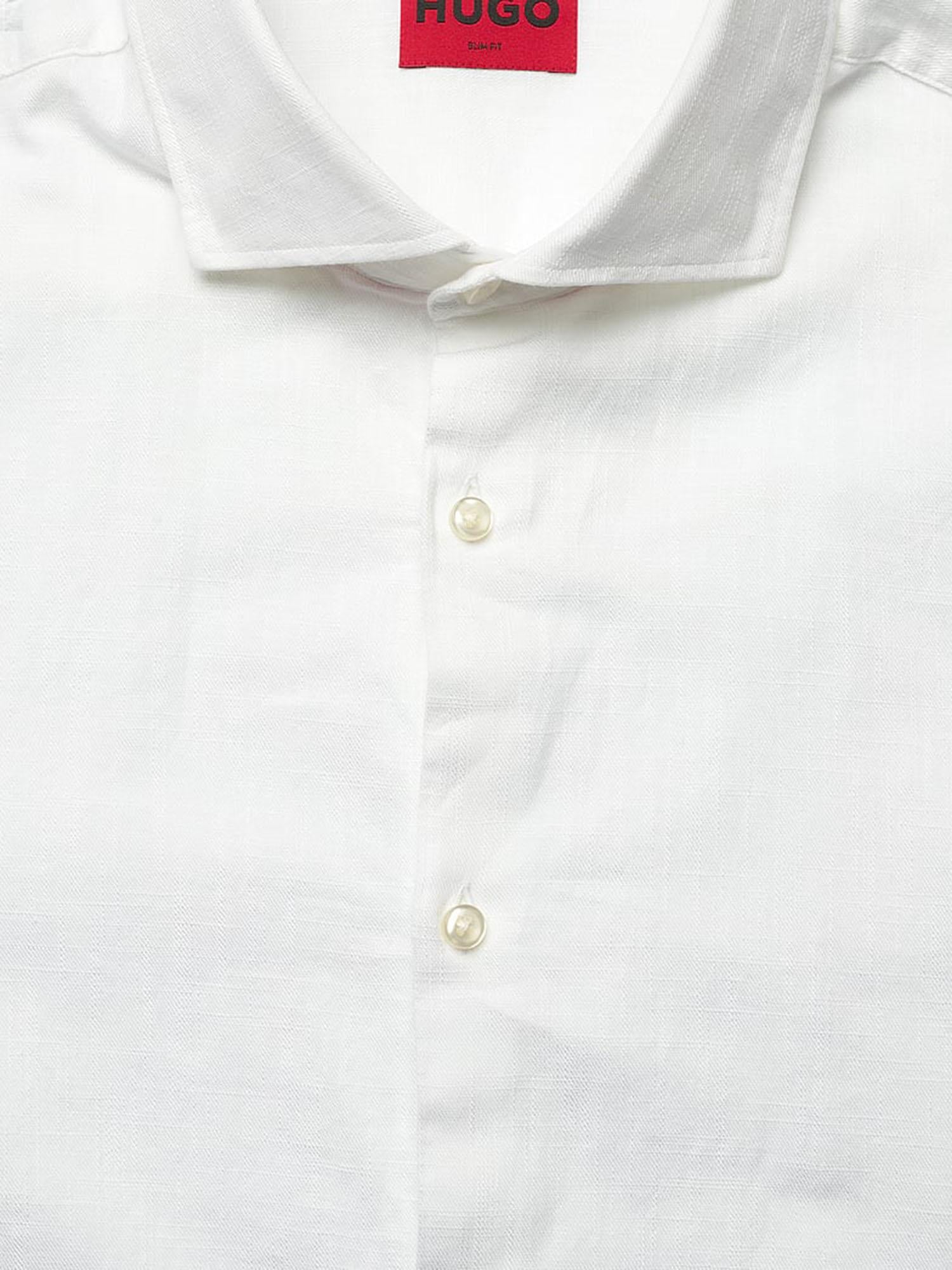 CAMICIA IN COTONE E LINO 50539775 199 HUGO BOSS 