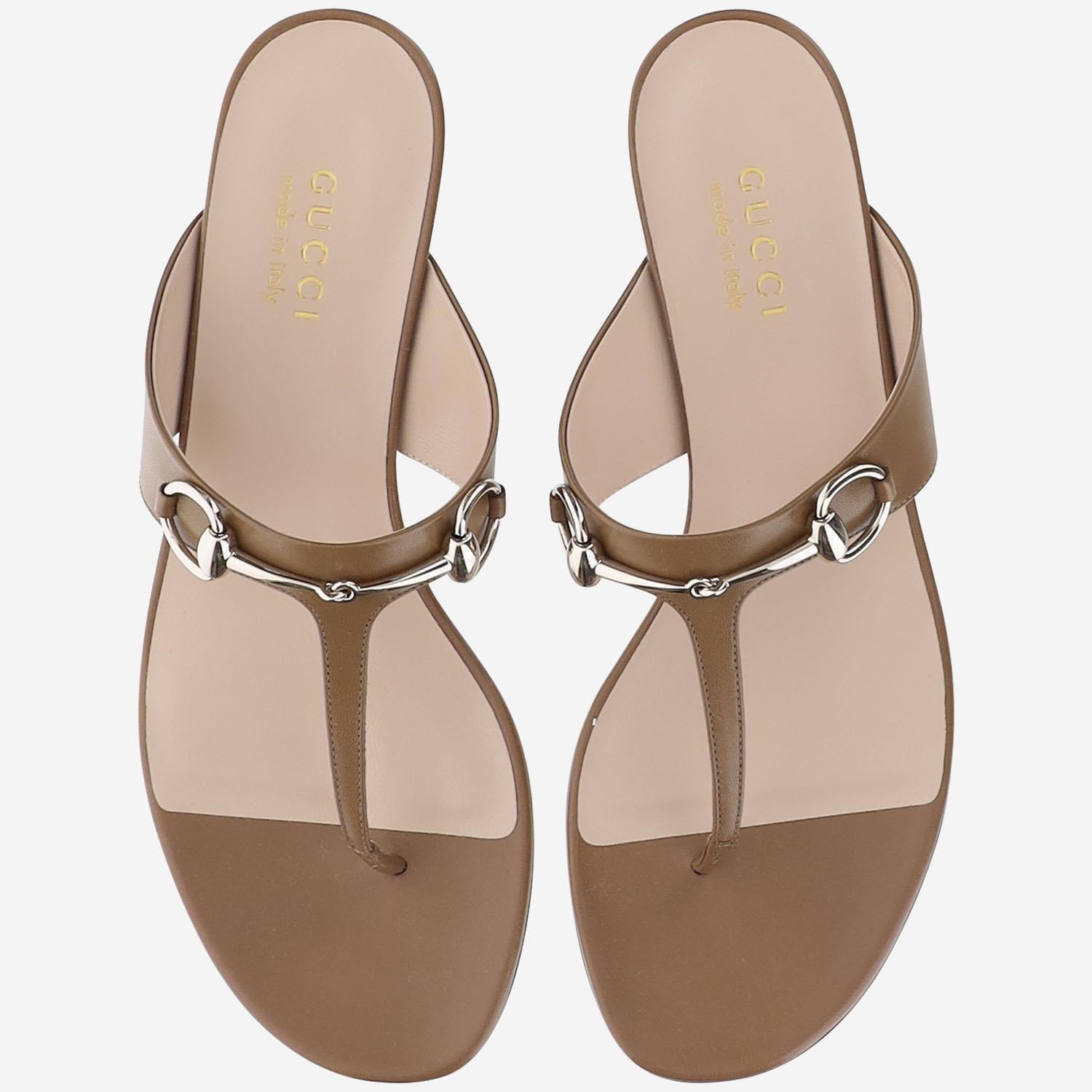 SANDALO INFRADITO IN PELLE 816590 C9D002712 GUCCI 