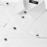 CAMICIA IN  COTONE CON BOTTONI A CONTRASTO 1019892 1A147481W000 VERSACE 