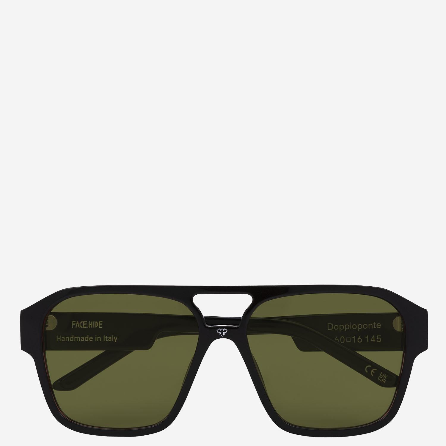 OCCHIALI DA SOLE CON LOGO DOPPIOPONTE BLACKGREEN FACE HIDE 