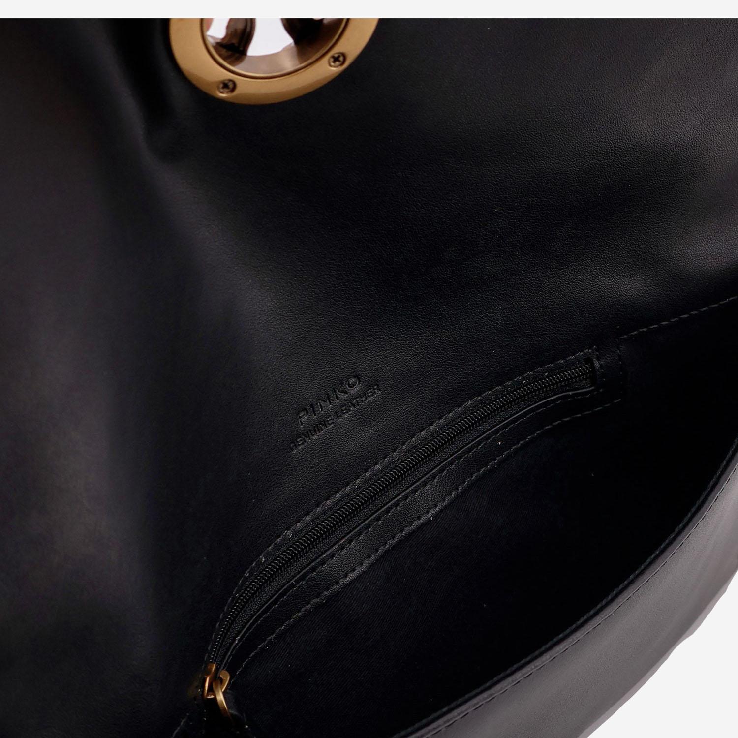 Pochette Love Bag Click Soft in pelle 106022 A0QOZ99Q PINKO 