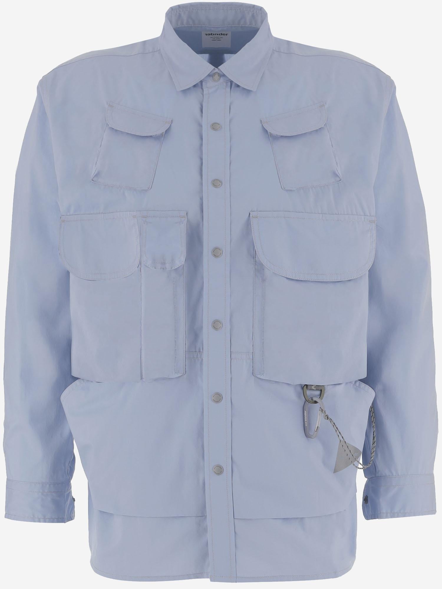 CAMICIA IN MISTO COTONE CON TASCHE MULTIPLE 5746183053 111 AND WANDER 