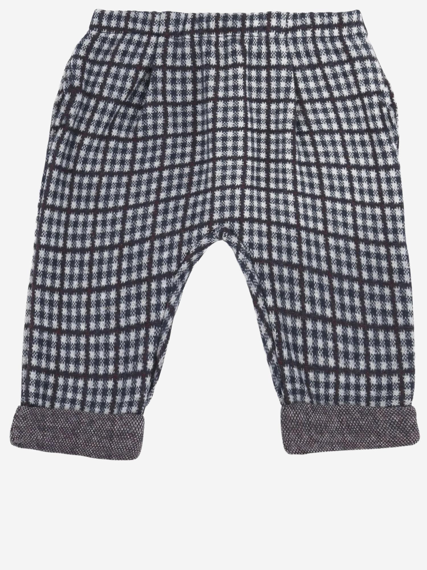Pantaloni Simon con motivo a quadri 25W186 DARKBLUE 1+ IN THE FAMILY KIDS 
