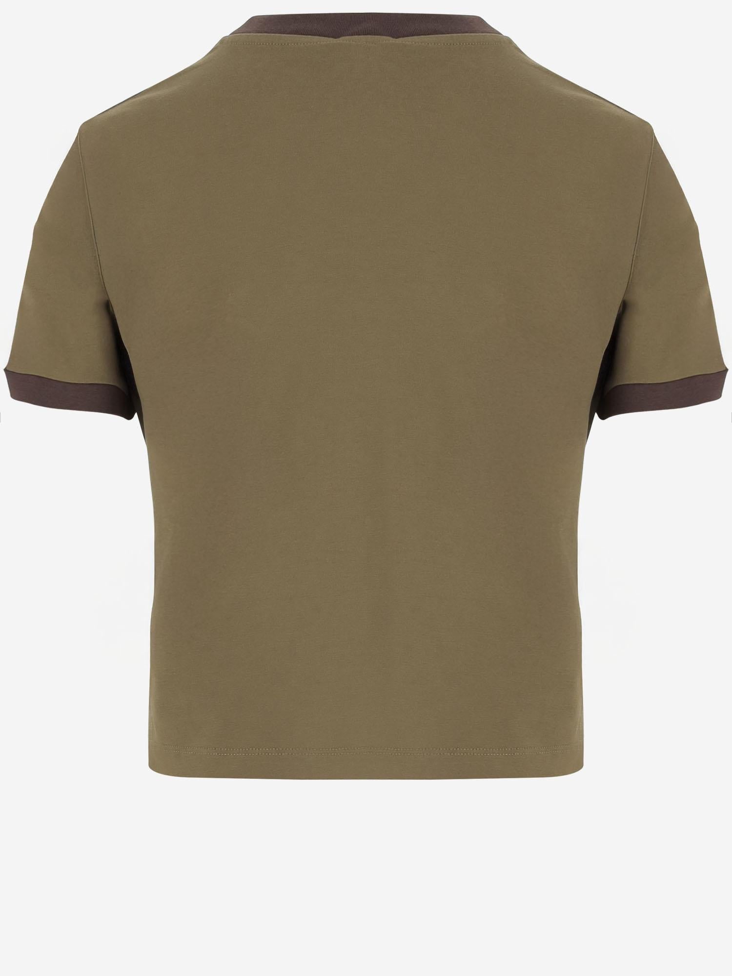 T-shirt in cotone con logo MJNA15 1841F0Y1C MIU MIU 