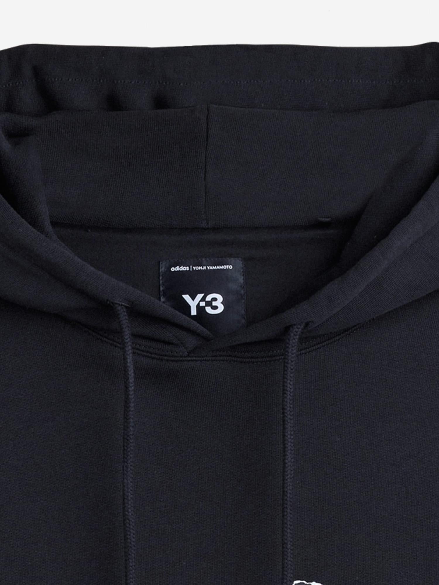 FELPA IN COTONE CON LOGO KR2208 BLACK ADIDAS Y3 