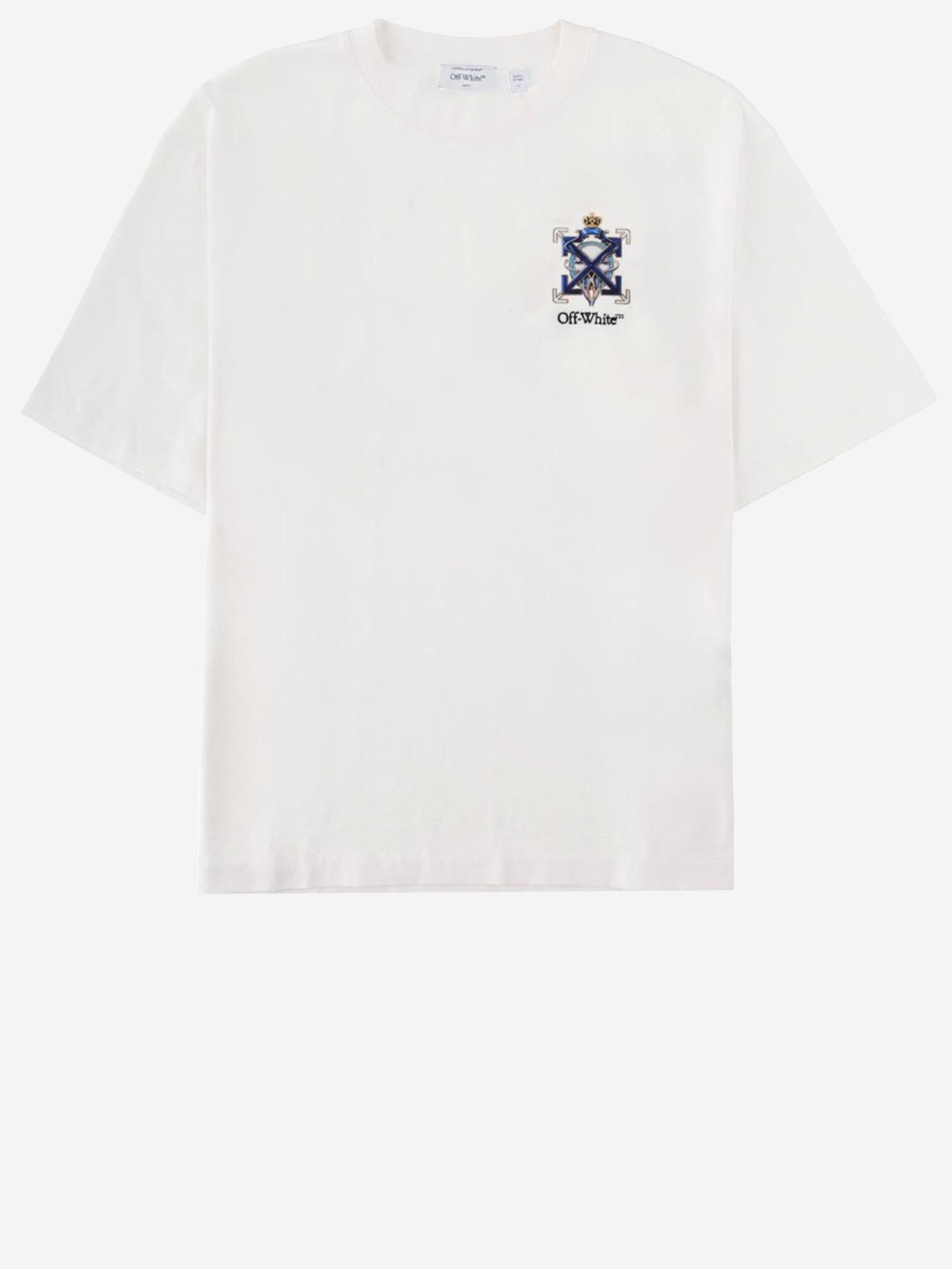 T-SHIRT IN COTONE CON LOGO 44MAA120S26J003100 1000 OFF-WHITE 