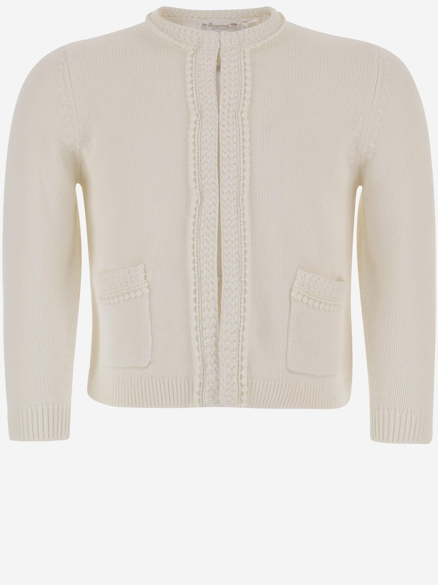 CARDIGAN IN COTONE E CASHMERE S06XCAK00013 008 BONPOINT KIDS 