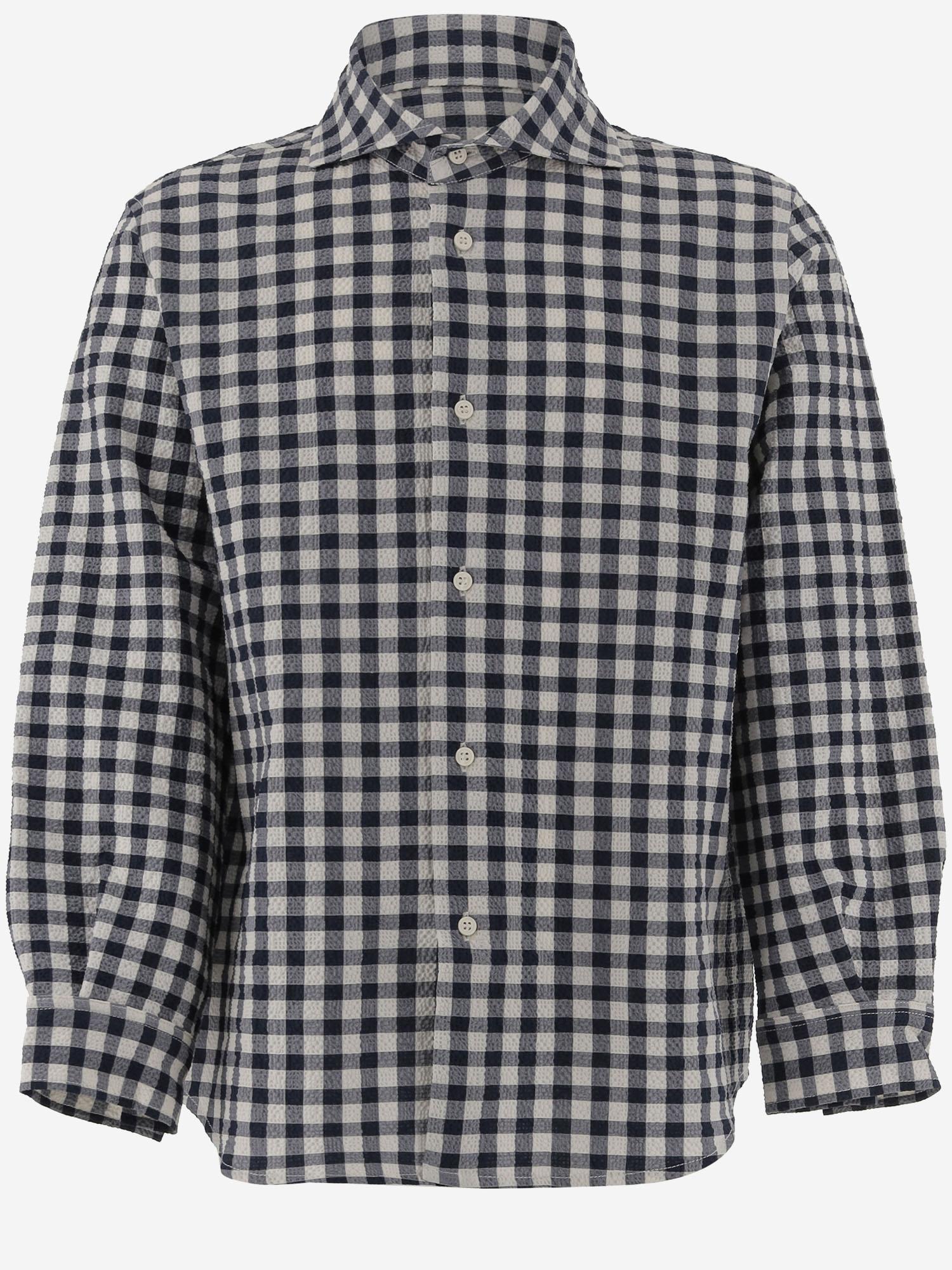 Camicia con motivo a quadri P25CL252C3161 497 IL GUFO KIDS 
