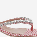 Sandali Gigi in raso GIGITHONG 45REDWHITE AMINA MUADDI 