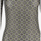 MAGLIA IN NYLON STRETCH CON MOTIVO GEOMETRICO 011121 2623604 DRIES VAN NOTEN 