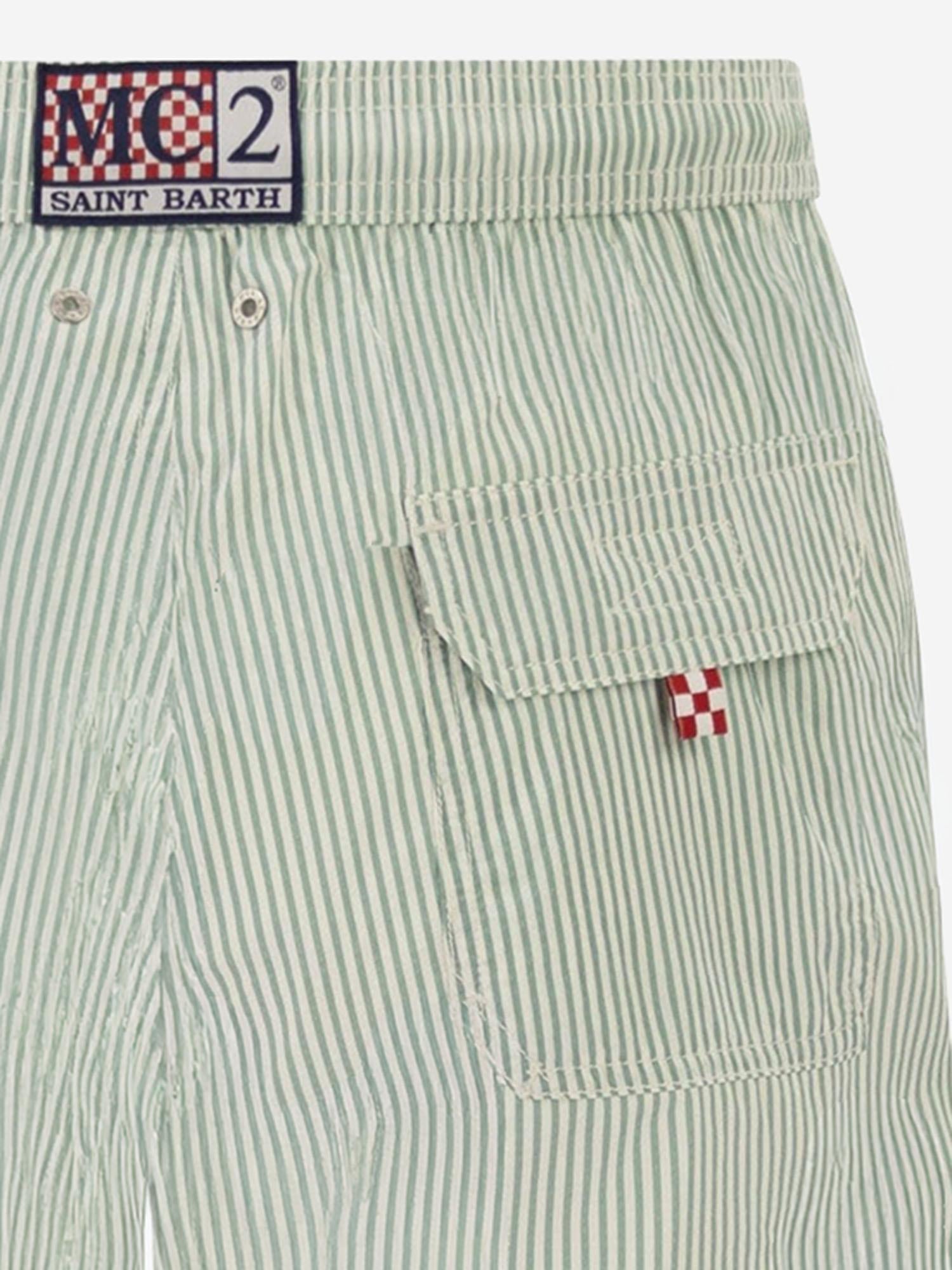 SHORTS DA BAGNO IN NYLON CON LOGO PATM001 00092L MC2 SAINT BARTH 