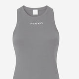 CANOTTA IN MAGLIA A COSTINE CON LOGO 100822 A2RCI42 PINKO 