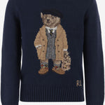 MAGLIONE IN COTONE CON POLO BEAR 313978870 001 POLO RALPH LAUREN KIDS 