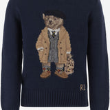 MAGLIONE IN COTONE CON POLO BEAR 313978870 001 POLO RALPH LAUREN KIDS 